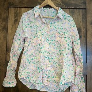 Floral Patterned woman’s Lilly Pulitzer size large shirt.